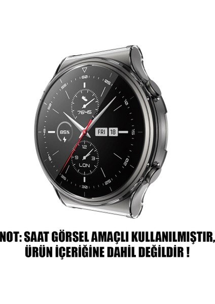 Huawei Watch Gt2 Pro Kılıf 360 Full Round Soft Silicone Şeffaf