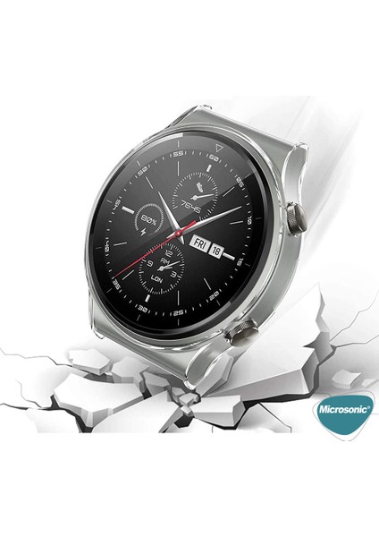 Huawei Watch Gt2 Pro Kılıf 360 Full Round Soft Silicone Şeffaf