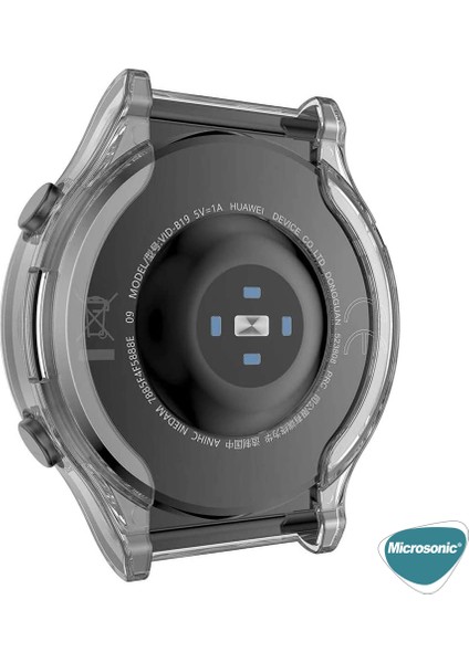 Huawei Watch Gt2 Pro Kılıf 360 Full Round Soft Silicone Şeffaf