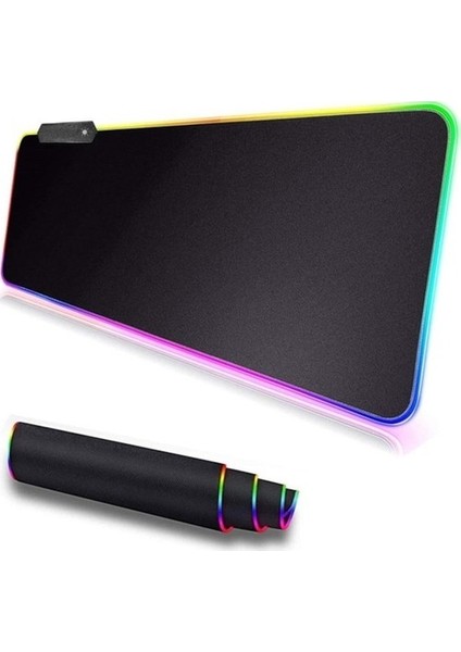 Yoro V5 Oyuncu Kulaklığı+ Rgb LED Işıklı Siyah Mouse Pad 80 x 30CM