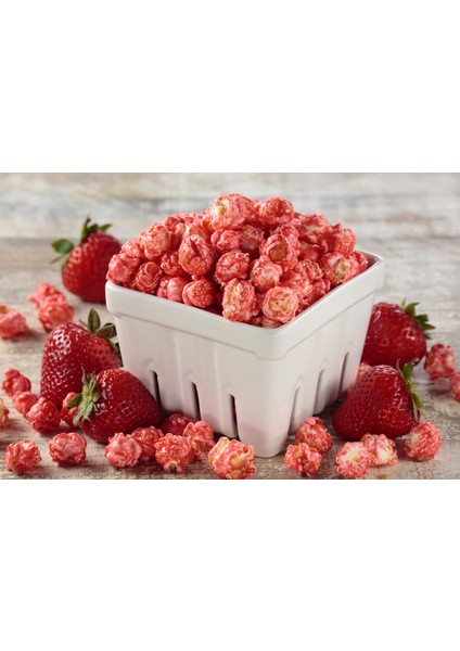 Gerçek Çilek Parçacıklı Karamelli Patlamış Mısır / Popcorn 1 kg