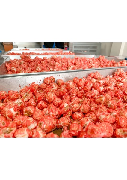 Gerçek Çilek Parçacıklı Karamelli Patlamış Mısır / Popcorn 1 kg
