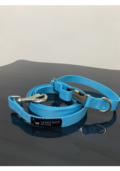 Leash Shop Köpek Boyun Tasma Takımı Turkuaz 20-30 cm