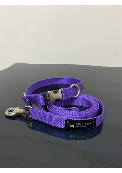 Leash Shop Köpek Boyun Tasma Takımı Mor 20-30 cm