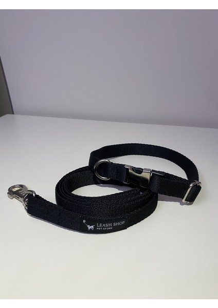 Leash Shop Köpek Boyun Tasma Takımı Siyah 20-30 cm