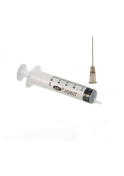 81073 (5cc-3/p) 22G Contalı Siyah Iğneli Enjektör 225 Adet