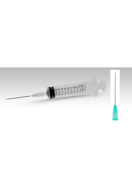 70607 (10CC-3/P) 21G Contalı Yeşil Iğneli Enjektör 150 Adet