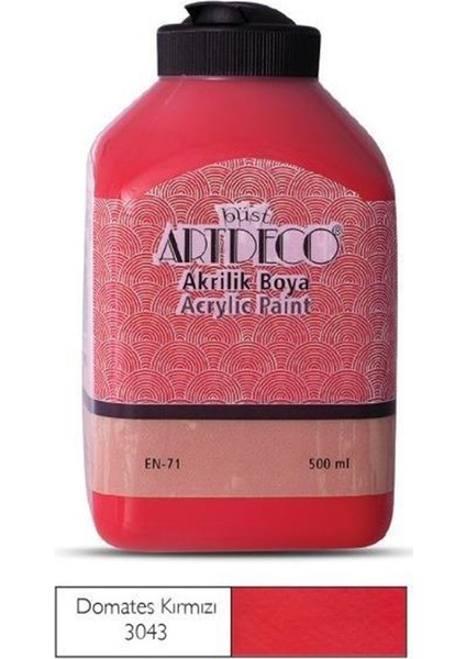 Akrilik Boya 500 ml Domates Kırmızı 3043