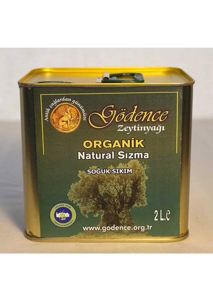 Organik Natural Sızma Zeytinyağı Soğuk Sıkım 2 Lt- Gödence Kooperatifi