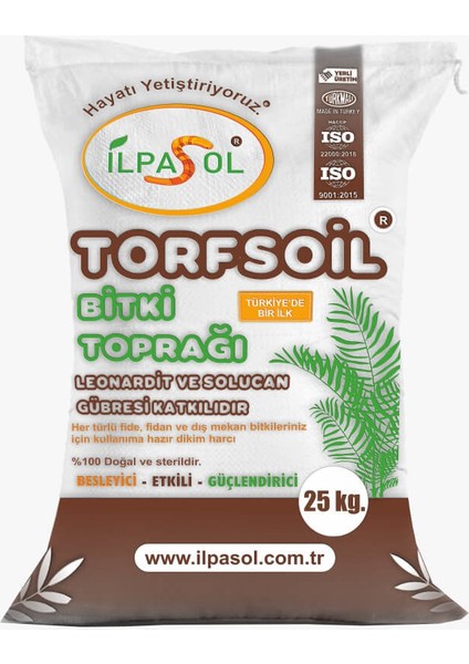 ilpasol Torfsoil Fidan Fide Saksı ve Çiçek Dikim Harcı 6lı Mix Karışımlı 25 kg