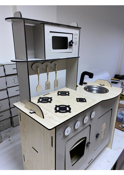 Montessori Ahşap Oyuncak Mutfak Seti 100x80
