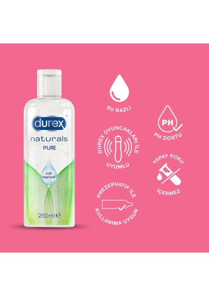 Jel Naturals 250 ml + Durex Intense Uyarıcı Jel 10 ml