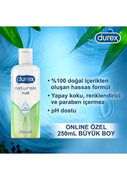 Jel Naturals 250 ml + Durex Intense Uyarıcı Jel 10 ml
