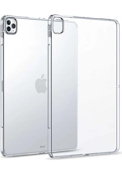 Nezih Case Apple iPad 12.9 Pro 2020 Süper Silikon Kılıf Şeffaf + Nano Ekran Koruyucu Şeffaf