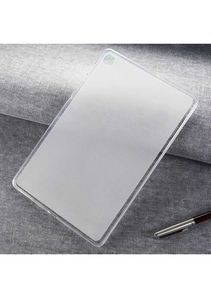 Samsung T720 Tab S5E Süper Silikon Kılıf (Ultra Slim) + Nano Ekran Koruyucu Şeffaf