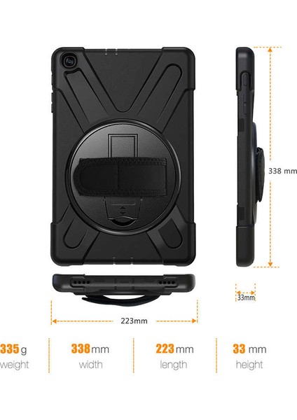 Apple Ipad Mini 5 Zırh Kılıf (Extra Koruma) + Nano Ekran Koruyucu Siyah