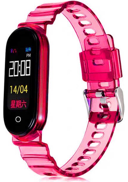 - Xiaomi Mi Band 6 - Kordon Silikon Kordon - KRD-27 - Pembe - T16836