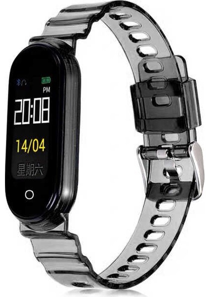 - Xiaomi Mi Band 6 - Kordon Silikon Kordon - KRD-27 - Siyah - T16836