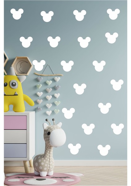 Beyaz Mickey Çocuk Odası Duvar Sticker