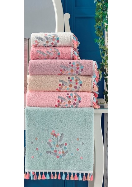 Begenalhome Flora 6’lı El ve Yüz Havlu Seti|50 x 90 cm Pamuklu