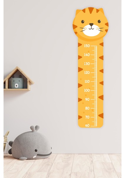 Sevimli Kaplan Çocuk Bebek Odası Boy Cetveli STICKER(42X135CM)