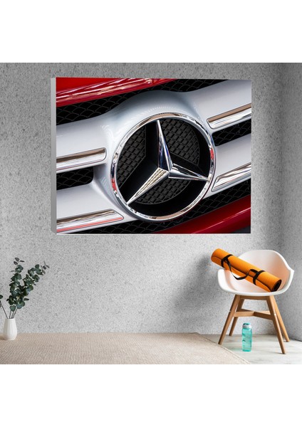 Yakın Çekim Mercedes Logosu Temalı Kanvas Tablo