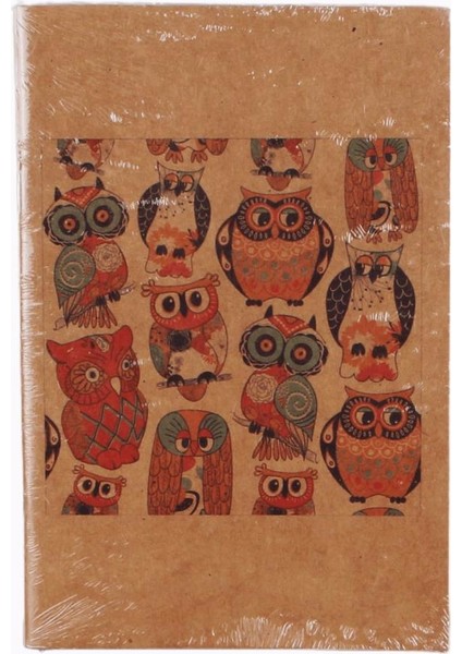 Kraft Defter Baykuş Temalı Büyük Boy