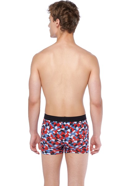 Kırmızı Mavi Compact Geometrik Boxer