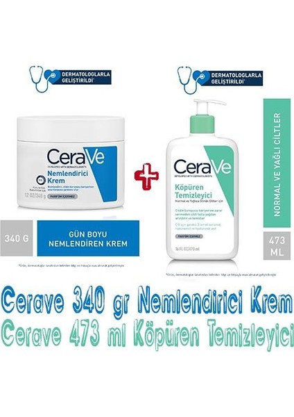 Nemlendiren Krem 340 gr + Köpüren Temizleyici 473 ml