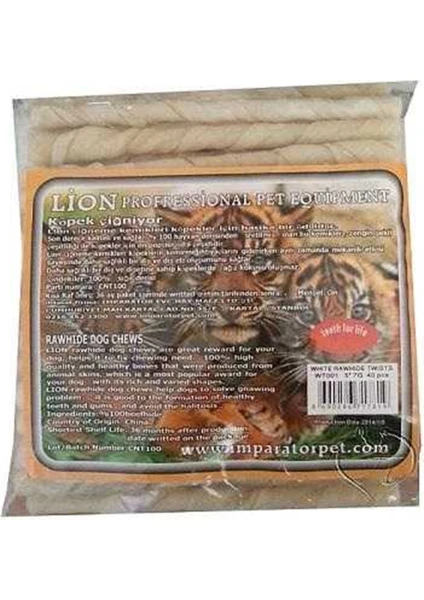 Lion Pets Lionpets Natural Burgulu Çubuk Kemik 5-6 gr 50 Li Paket