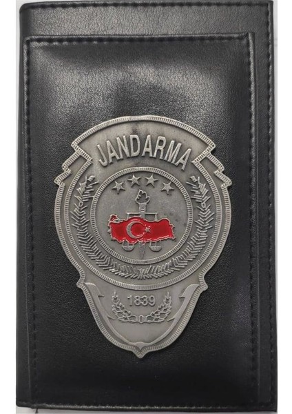 Jandarma Kalemlikli Not Defteri Cüzdan (Metal Rozet)