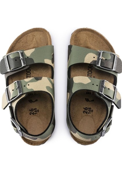 Birkenstock-Çocuk-Milano Kids Bf-Desert Soil Camo KHAKi-HAKi-1017378