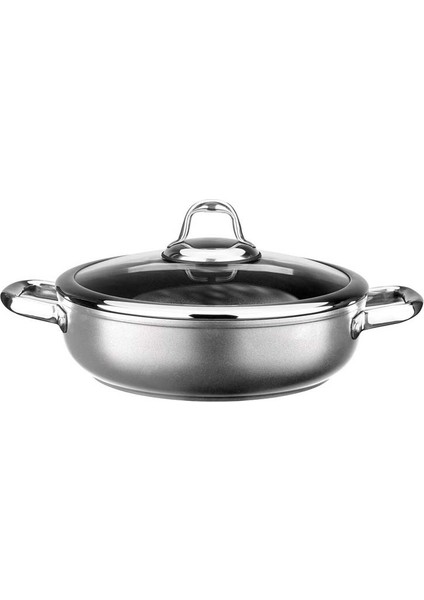 Sığ Tencere Metalik Gri 24 cm