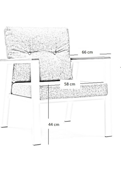 Metal Balkon Teras Oturma Bahçe Takımı Favori Gri Beyaz modelleri