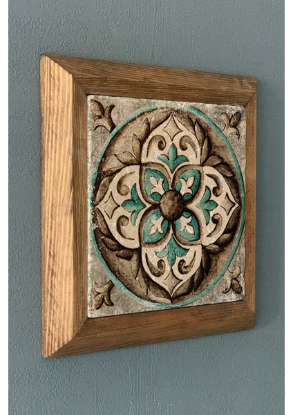 Masif Çerçeveli Desen (Tile) Doğaltaş Tablo Pano Oscar Stone Decor 28X28 cm fiyatları