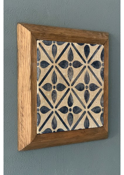 Çiçekli-Masif Çerçeveli Taş Tablo-Wall Decor- Oscar Stone Decor 28X28 cm fiyatları