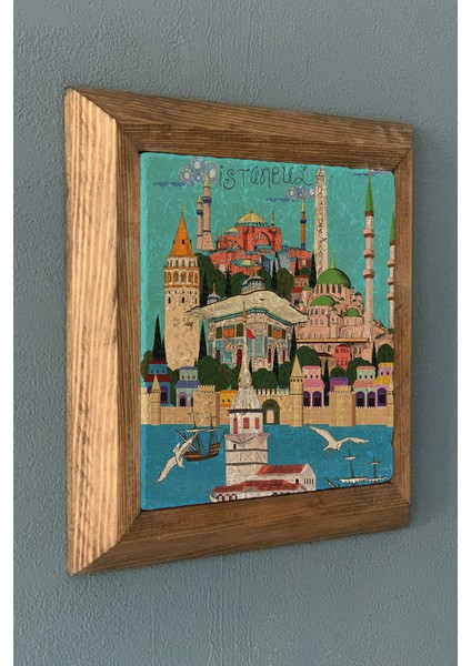 Masif Çerçeveli Taş Tablo-Wall Decor- Oscar Stone Decor 28X28 C fiyatları
