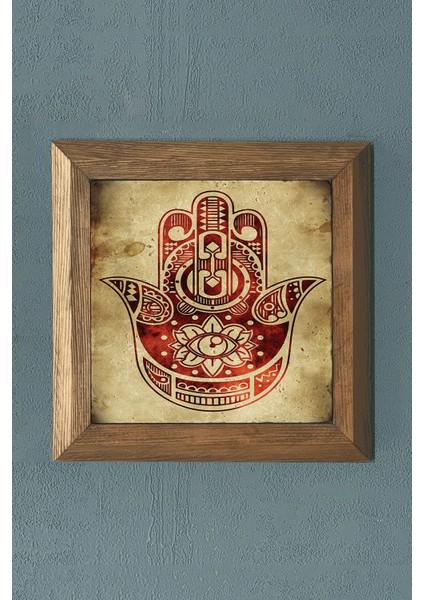 Masif Çerçeveli Taş Tablo-Wall Decor- Oscar Stone Decor 28X28 cm