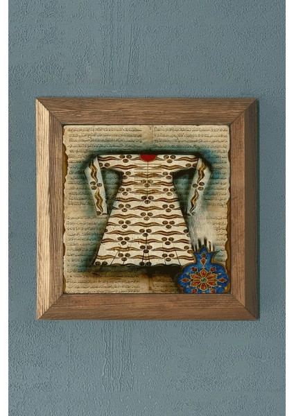 Osmanlı Kaftan Masif Çerçeveli Taş Tablo-Wall Decor- Oscar Stone Decor 28X28 cm