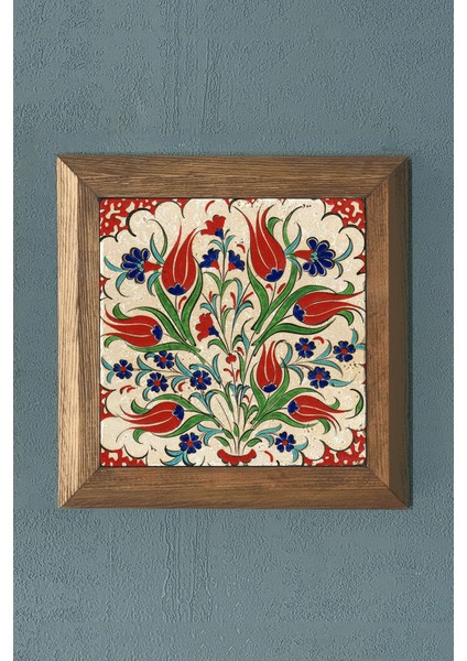 Masif Çerçeveli Taş Tablo-Wall Decor- Oscar Stone Decor 28X28 cm