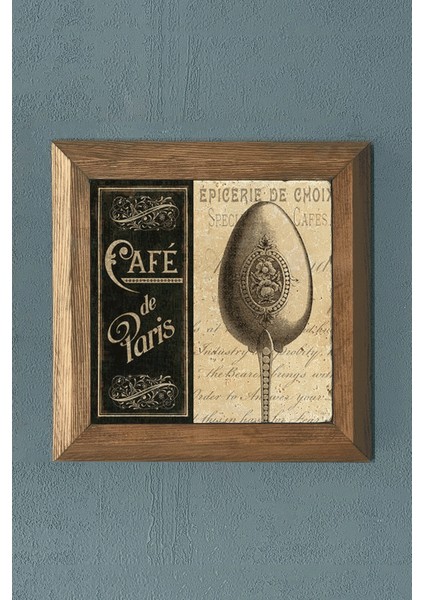 Masif Çerçeveli Taş Tablo-Wall Decor- Oscar Stone Decor 28X28 cm