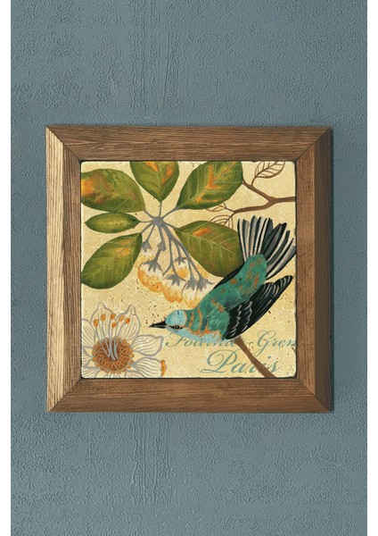 Masif Çerçeveli Taş Tablo-Wall Decor- Oscar Stone Decor 28X28 cm