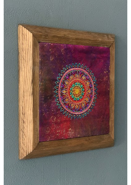 Çini Desen-Masif Çerçeveli Taş Tablo-Wall Decor- Oscar Stone Decor 28X28 cm fiyatları