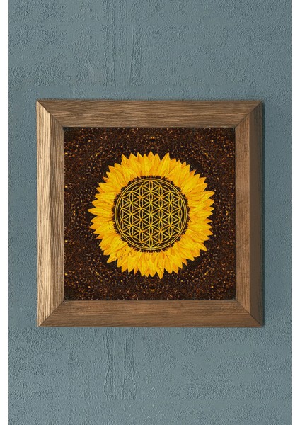 Masif Çerçeveli Taş Tablo-Wall Decor- Oscar Stone Decor 28X28 cm