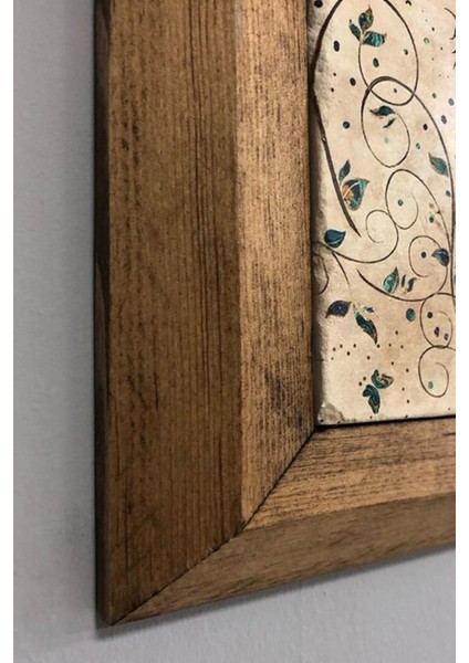 Hz. Ali Masif Çerçeveli Taş Tablo-Wall Decor- Oscar Stone Decor 28X28 cm