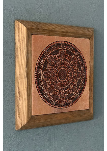 Masif Çerçeveli Taş Tablo-Duvar Dekoru- Oscar Stone Decor 28X28 cm fiyatları