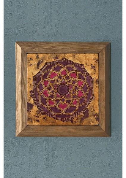 Masif Çerçeveli Doğaltaş Tablo Pano Oscar Stone Decor 28X28 cm