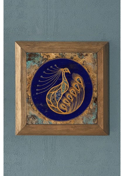 Masif Çerçeveli Doğaltaş Tablo Oscar Stone Decor 28X28 cm