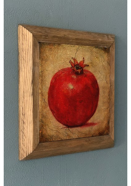 Masif Çerçeveli Nar (Bereket) Taş Tablo Oscar Stone Decor 28X28 cm fiyatları