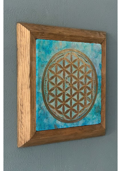 Masif Çerçeveli Taş Tablo- Duvar Dekoru- Oscar Stone Decor 28X28 Cm-Wall Decor fiyatları